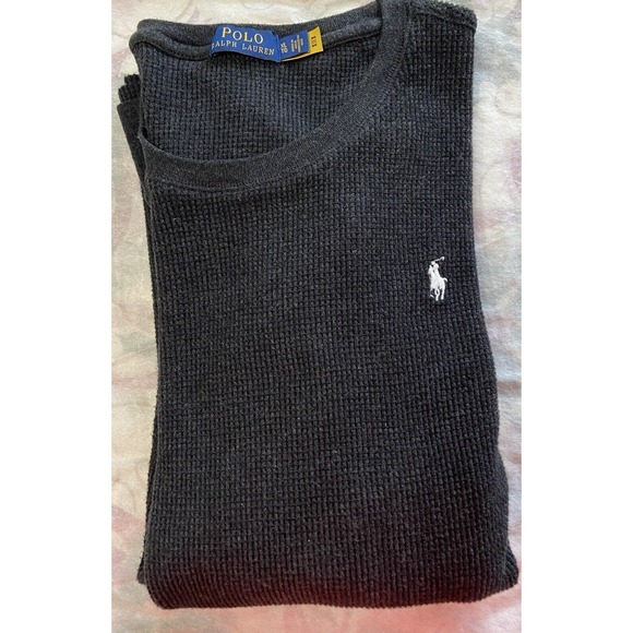 POLO Ralph Lauren Mens Basic Waffle Long Sleve Shirt XL Nice! - Picture 9 of 10